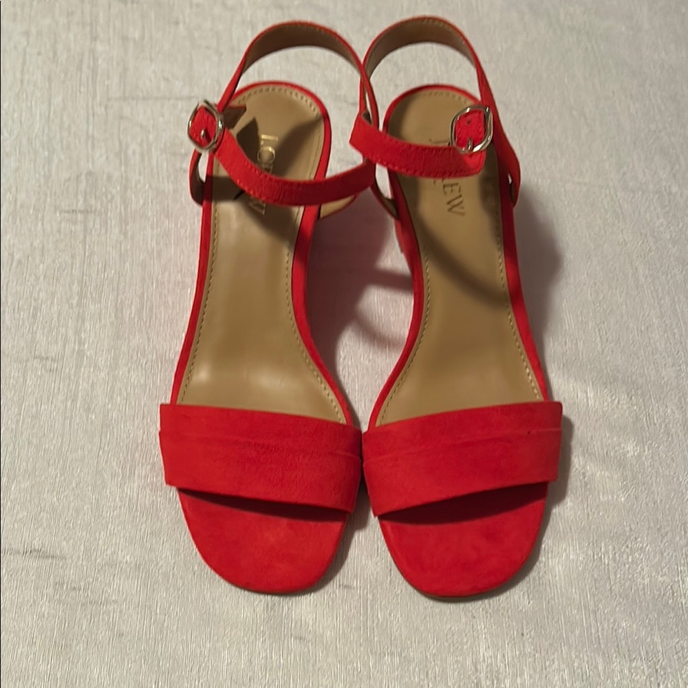 J. Crew Elegant Red Women's Sandals